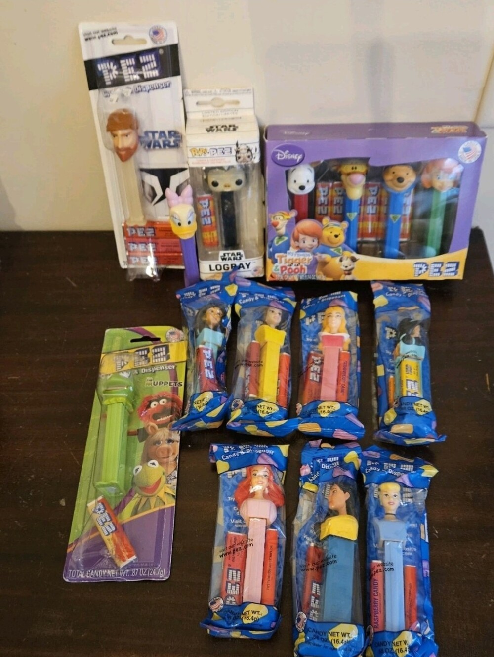 Vtg Disney Pez Lot. 11 Pieces. Princesses, Star Wars, My Friends Tigger & Pooh